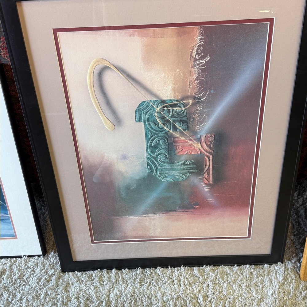 Framed Abstract Art Print – Modern Decorative Wall Piece (28”x22”)